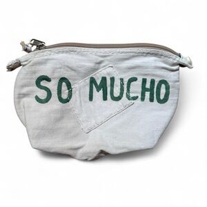 SO MUCHO Canvas Clutch by Al-Lamu — Handcrafted & Unique $35